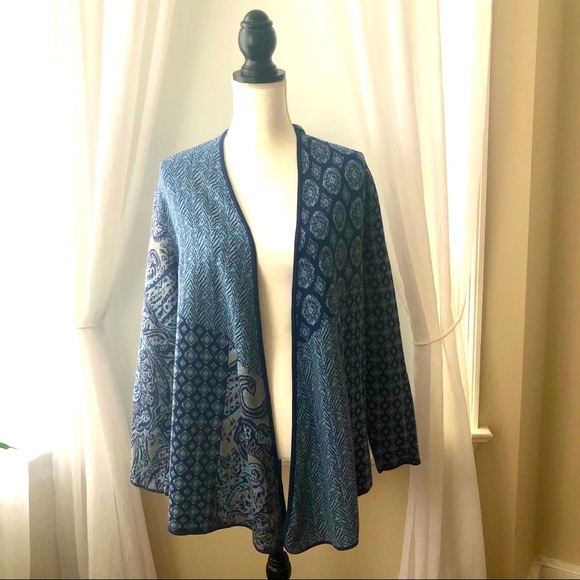 J.Jill cotton drape cardigan - Picture 2 of 3